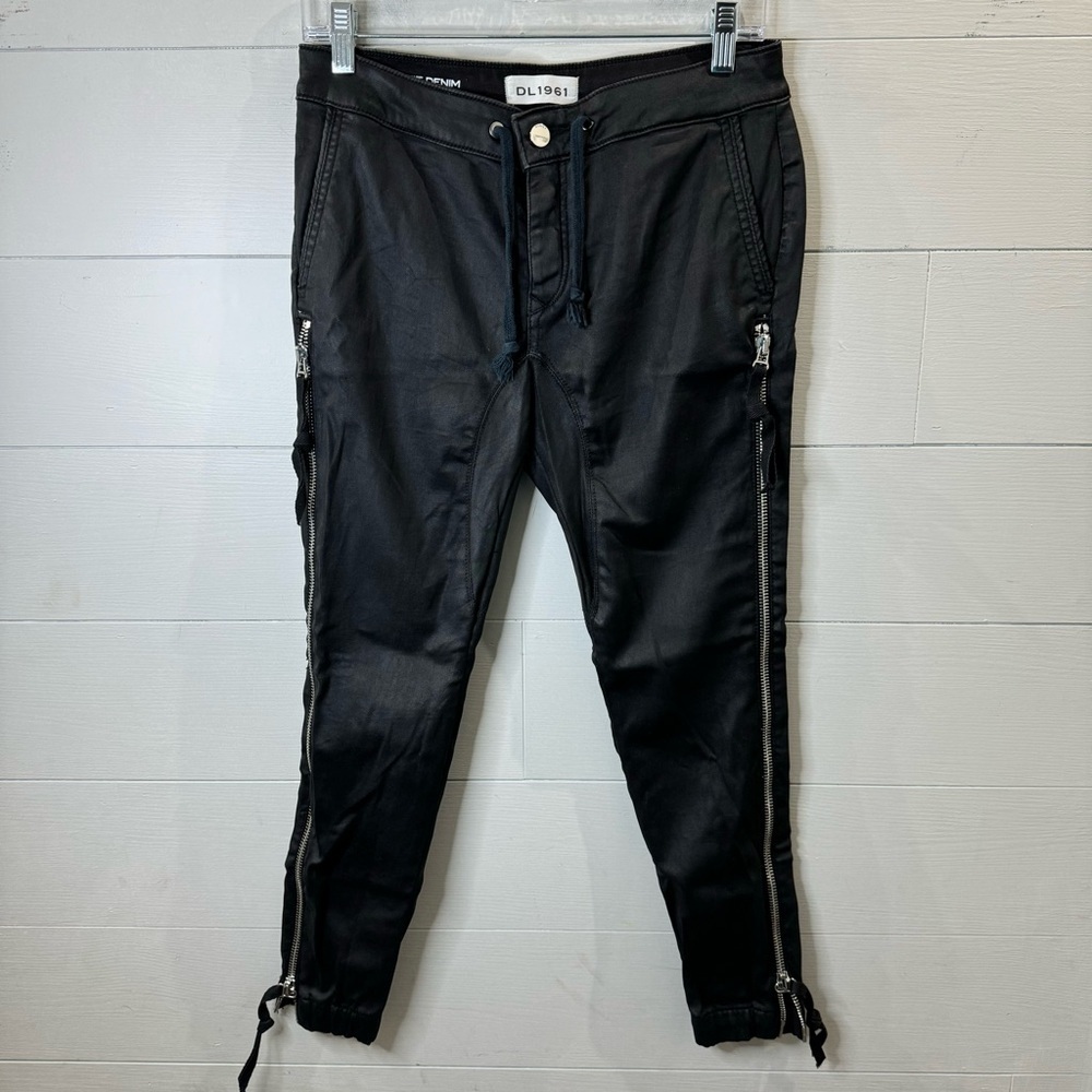 DL1961 | Women’s Knit Denim Gwen Jogger in Black Size